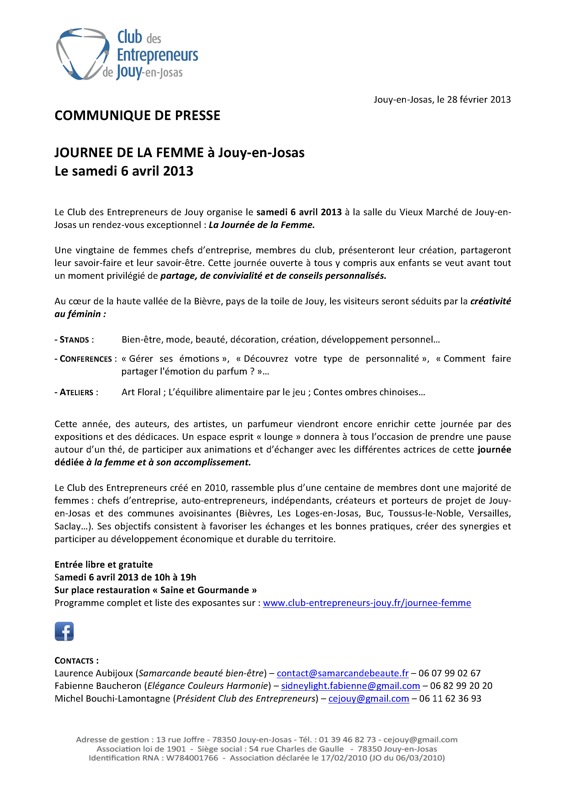 CommuniqueJourneeFemme